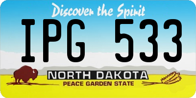 ND license plate IPG533