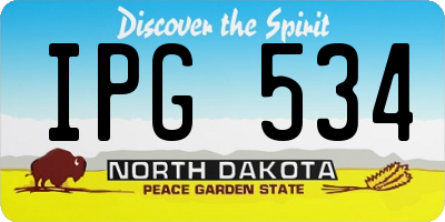 ND license plate IPG534
