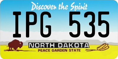 ND license plate IPG535