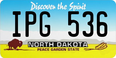 ND license plate IPG536