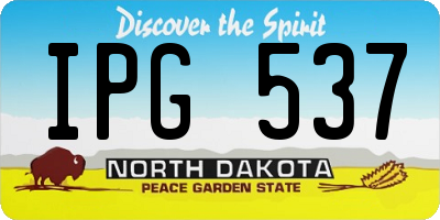 ND license plate IPG537