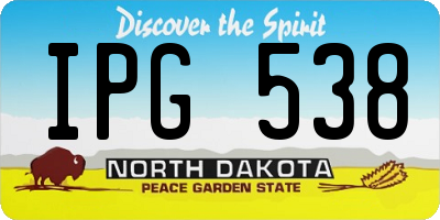 ND license plate IPG538