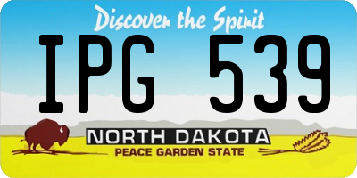 ND license plate IPG539