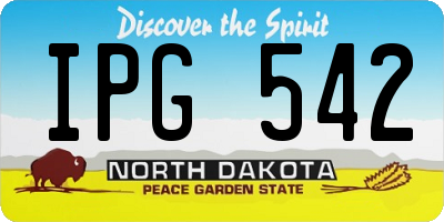 ND license plate IPG542