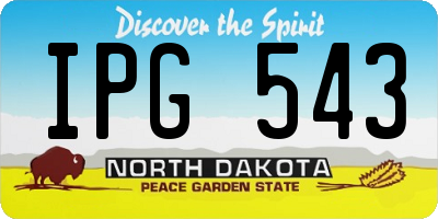 ND license plate IPG543