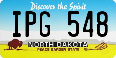 ND license plate IPG548