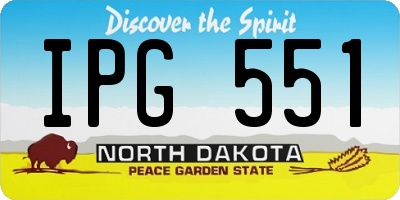 ND license plate IPG551
