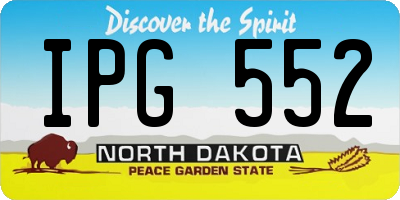 ND license plate IPG552
