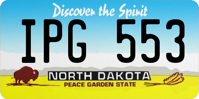 ND license plate IPG553