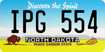 ND license plate IPG554