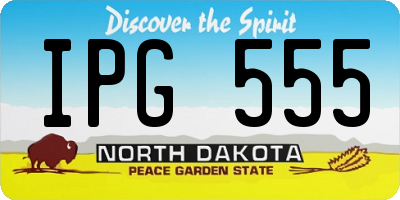 ND license plate IPG555