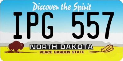 ND license plate IPG557