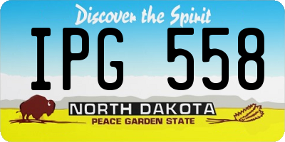ND license plate IPG558