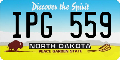 ND license plate IPG559