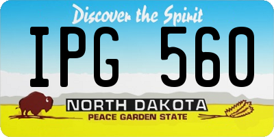 ND license plate IPG560