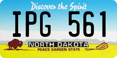 ND license plate IPG561