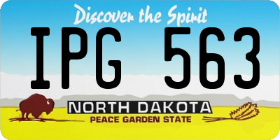 ND license plate IPG563