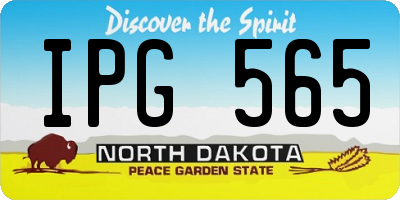 ND license plate IPG565