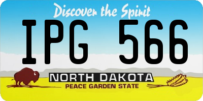 ND license plate IPG566