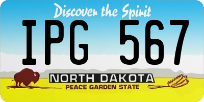 ND license plate IPG567