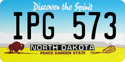 ND license plate IPG573