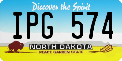 ND license plate IPG574