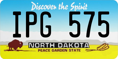 ND license plate IPG575