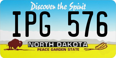 ND license plate IPG576