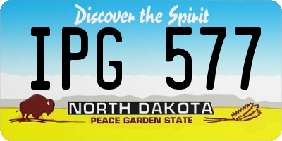 ND license plate IPG577