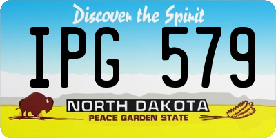 ND license plate IPG579