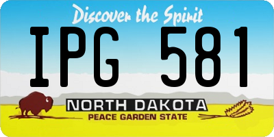 ND license plate IPG581