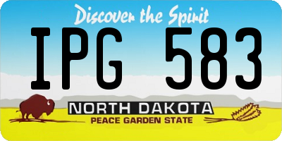 ND license plate IPG583