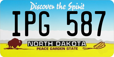 ND license plate IPG587