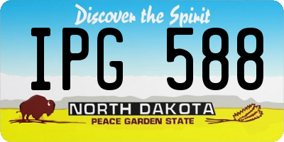 ND license plate IPG588
