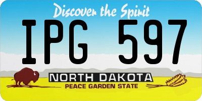ND license plate IPG597