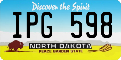 ND license plate IPG598