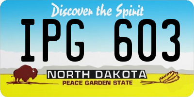 ND license plate IPG603