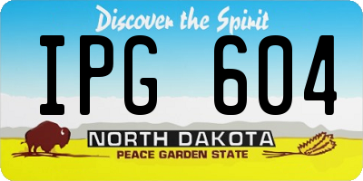 ND license plate IPG604