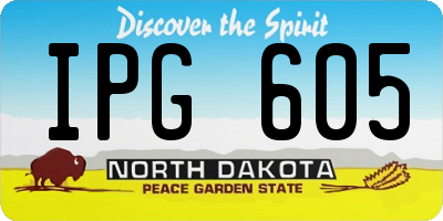 ND license plate IPG605
