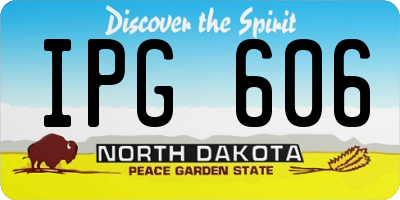 ND license plate IPG606