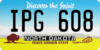 ND license plate IPG608