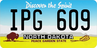ND license plate IPG609