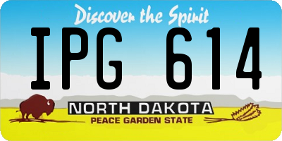 ND license plate IPG614