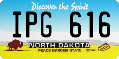 ND license plate IPG616