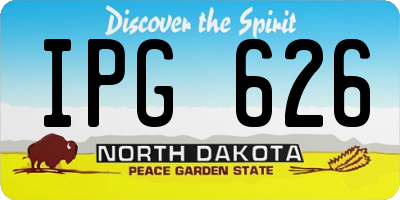 ND license plate IPG626
