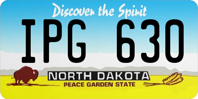 ND license plate IPG630