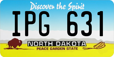 ND license plate IPG631