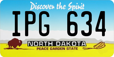 ND license plate IPG634