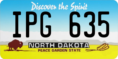 ND license plate IPG635