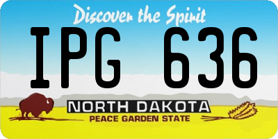 ND license plate IPG636